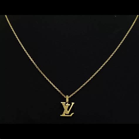 louis vuitton necklace v replica|louis vuitton initial necklace.